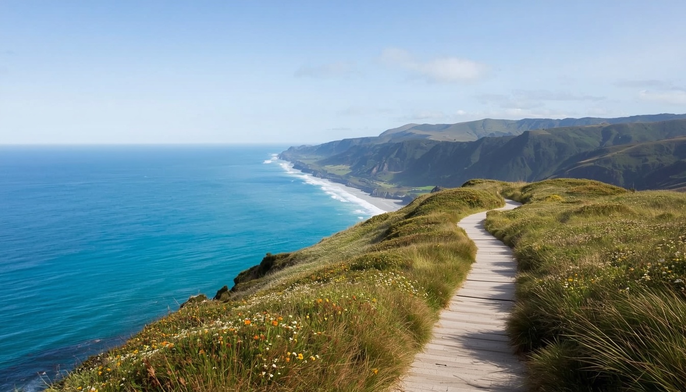 Ghunexardrexalon guided coastal walking route in New Zealand